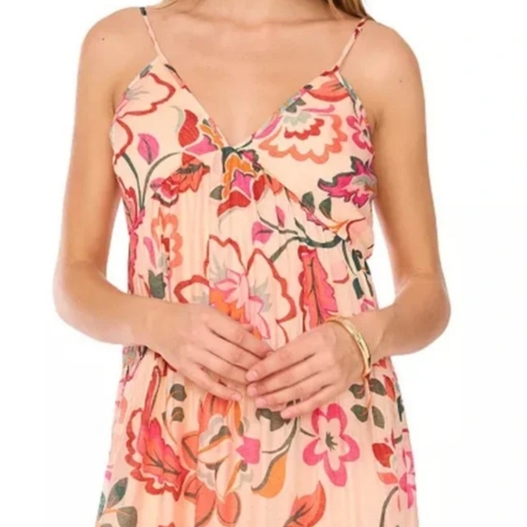 1. State Tropical Floral Maxi Dress Size XL New Boho Beachy Blogger Favorite - Picture 4 of 8